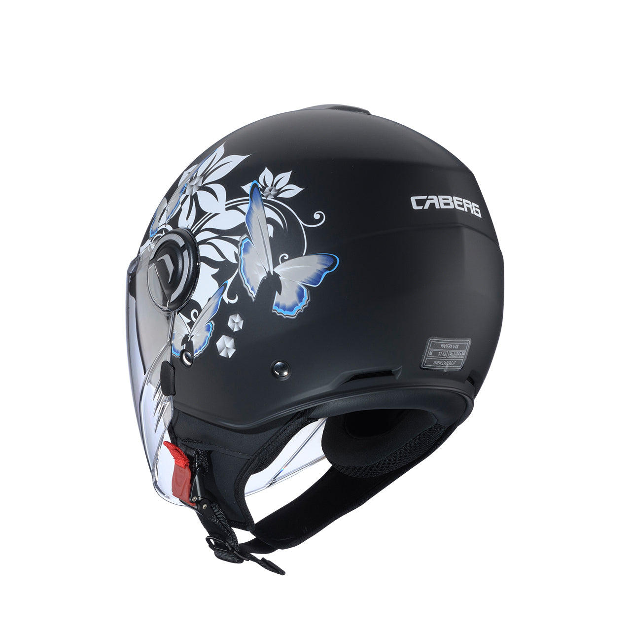 Casco jet Riviera V4X Nero Opaco Bianco Grigio